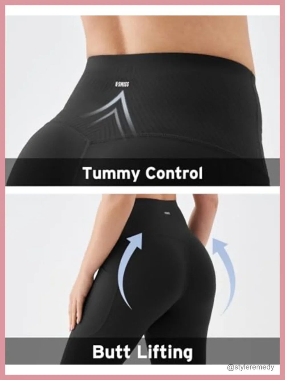 High Waist Yoga Leggings with Pockets No Front Seam 71% Polyamide 29% Spandex